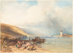 Oberlahnstein vid Rhen av James Duffield Harding