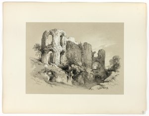 Romerska baden i Treves, från pittoreska urval av James Duffield Harding