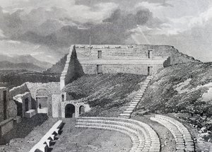 Tragiska teatern, 1828 av James Duffield Harding