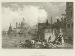 Venedig, från ingången till Canal Grande av James Duffield Harding