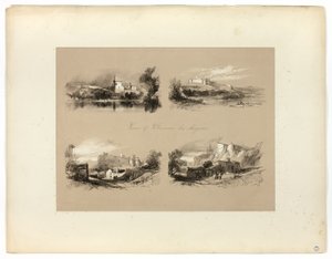 Utsikt över Villeneuve les Avignon, från pittoreska urval av James Duffield Harding