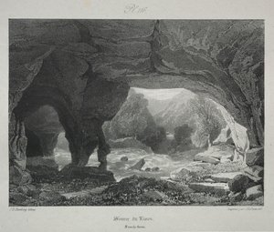Pittoreska och romantiska resor i det antika Frankrike. Franche-Comté: Källan till Lison av James Duffield Harding