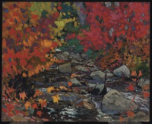 Autumn Leaves, Batchewana, Algoma, ca 1919 (olja på komposit trä-massaskiva)