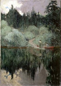 Rensning efter regn, Magnetawan River, Ontario