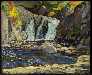 The Little Falls, 1918 (olja på komposit trä-massaskiva)