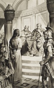 Kristus framför Pontius Pilatus (gouache på papper) av James Edwin McConnell