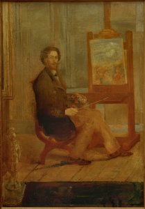 Ensor vid sitt staffli av James Sidney Ensor