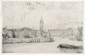 Utsikt över Oostende i öster av James Ensor