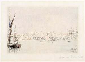 Utsikt över hamnen i Oostende av James Ensor