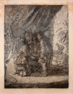 Iston, Pouffamatus, Cracozie och Transmouffe, berömda persiska läkare, undersöker Darius pall efter slaget vid Arabela av James Ensor