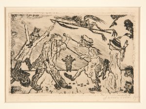 La col?re (Wrath), från portföljen Les p?ch?s capitaux (Dödssynderna) av James Ensor