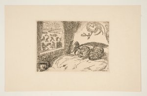 La paresse (Sloth), från portföljen Les p?ch?s capitaux (Dödssynderna) av James Ensor