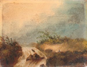 Landskap med vattenfall av James Ensor
