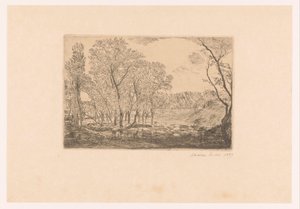 Landskap med poppel vid vattnet La mare aux peupliers av James Ensor