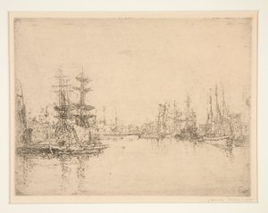 The Main Dock, Oostende (The Main Dock, Oostende) av James Ensor