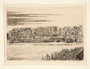 Le pont du bois ? Ostende (Bron i skogen i Oostende) av James Ensor