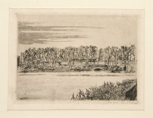 Le pont du bois ? Ostende (Bron i skogen i Oostende) av James Ensor