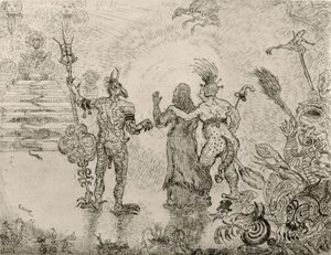 Dzitts och Hihanox djävlar leder Kristus till helvetet - Dzitts demoner i Hihanox leder Kristus till helvetet av James Sidney Ensor