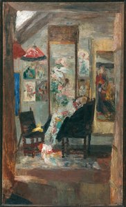 Skeleton tittar på kinoserier, 1885. av James Ensor