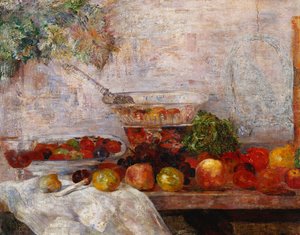オウムのある静物。 Nature Morte au Perroquet スウェーデン語 av James Ensor