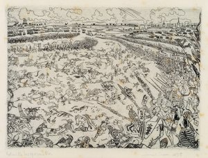 Slaget om de gyllene sporrarna av James Ensor