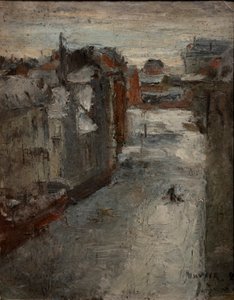Van Iseghemlaan under snön av James Ensor