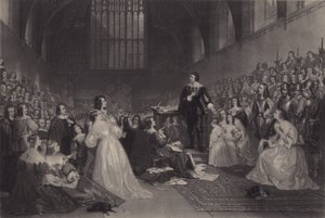 Rättegången mot Thomas, Earl of Strafford, i Westminster Hall, 1641 av James F. Scott