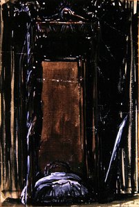 Sängen, ca 1909 (bläck & gouache på papper)