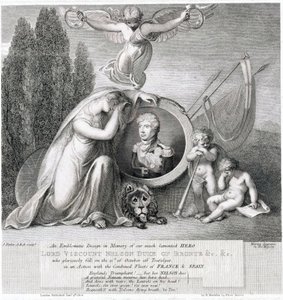 Ikonisk teckning till minne av vår bortgångne hjälte Lord Viscount Horatio Nelson (1758-1805)