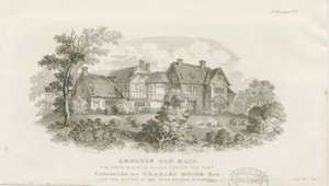 Shelton Old Hall: stålgravyr (vinjeterad), nd [c 1843] (tryck) av James Flewitt Mullock