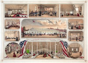 Affisch för Citizens Volunteer Hospital, Philadelphia, pub. 1862