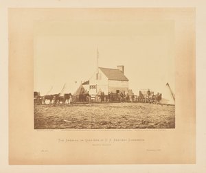 The Shebang, eller bostäder för U.S. Sanitary Commission, Brandy Station av James Gardner