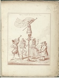 Titelprent van serie Hollandia Regenerata, 1795 Hollandia Regenerata (titel på objekt) Hollandia Regenerata (serietitel)