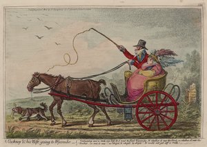 En Cockney och hans fru på väg till Wycombe av James Gillray