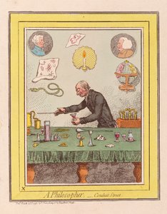 A Philosopher: Conduit Street, pub. 1796 (handfärgad gravyr)