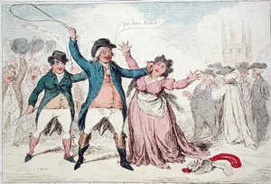 Ett bevis på de förfinade känslorna av älskvärd karaktär, nyligen en kandidat för en viss gammal stad (handfärgad etsning) av James Gillray