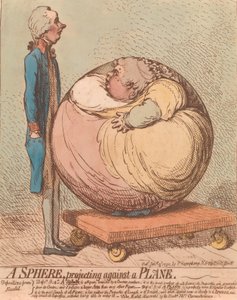 A Sphere, Projecting Against a Plane, 3 januari 1792., 3 januari 1792. av James Gillray