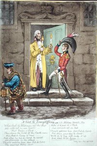 En ledtråd till unga officerare, publicerad av Hannah Humphrey 1804 (handfärgad etsning) av James Gillray