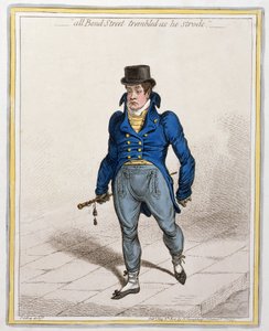 All Bond Street Trembled as he Strode, publicerad av Hannah Humphrey, 1802 (etsning och gravyr)