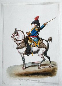 Brigade Major, publicerad av Hannah Humphrey 1797 (handfärgad etsning) av James Gillray