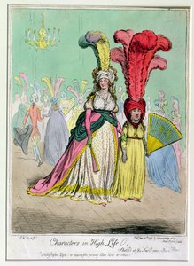 Characters in High Life, publicerad av Hannah Humphrey 1795 (handfärgad etsning) av James Gillray