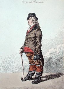 Corporeal Stamina, publicerad av Hannah Humphrey 1801 (handfärgad etsning) av James Gillray