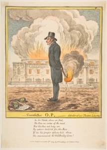 Rådgivare O.P.-Försvarare av våra teaterfriheter, 5 december 1809. av James Gillray