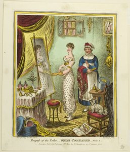 Dress Completed, del tre av Progress of the Toilet av James Gillray