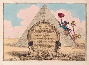 Egyptian Sketches, pub 1799 (handfärgad gravyr)