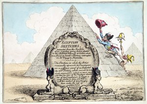 Egyptian Sketches, publicerad Hannah Humphrey 1799 (handfärgad etsning)
