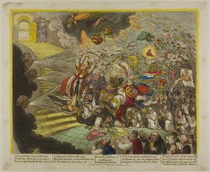 Slutet på den irländska farsen om katolsk frigörelse av James Gillray