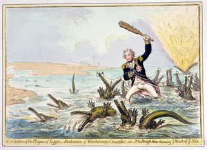 Extirpation of the Plagues of Egypt, publicerad av Hannah Humphrey 1798 (etsning och gravering med wc på papper)