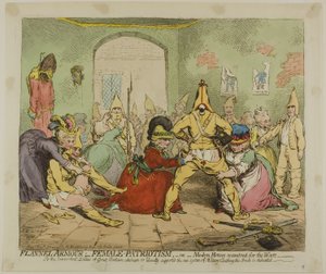 Flanellrustning; Kvinnlig patriotism av James Gillray