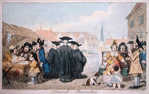 Flamländska karaktärer, utgiven av G. Humphrey 1793 (handfärgad gravyr) av James Gillray
